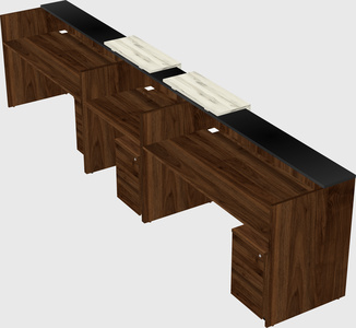 Long reception desk