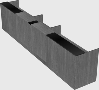 Long reception desk