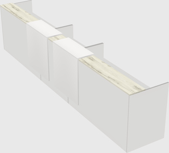 Long reception desk