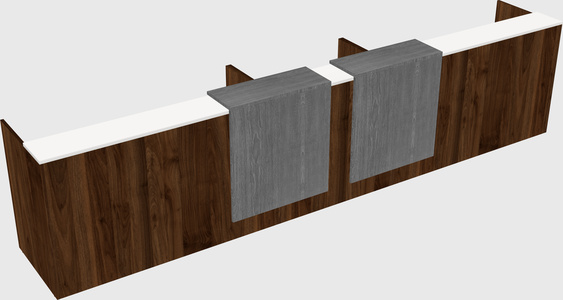 Long reception desk
