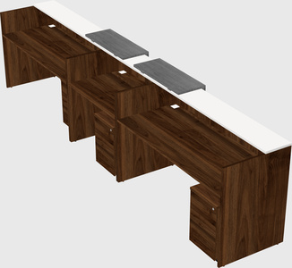 Long reception desk
