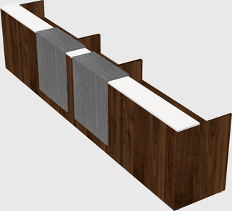 Long reception desk
