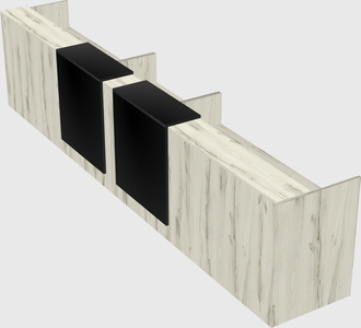 Long reception desk