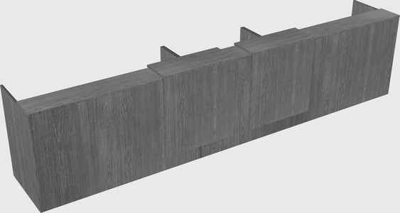 Long reception desk