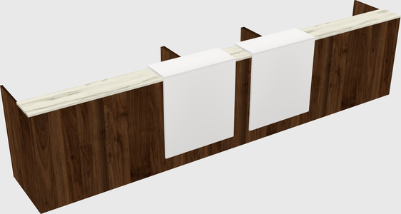 Long reception desk