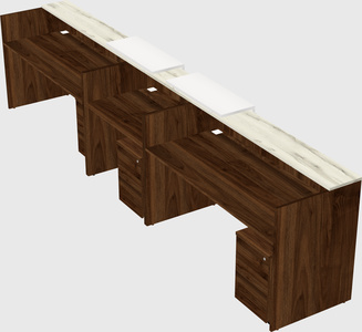 Long reception desk