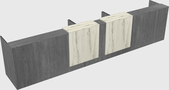 Long reception desk