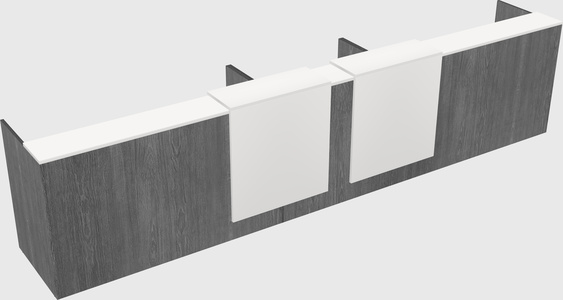 Long reception desk