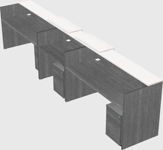 Long reception desk