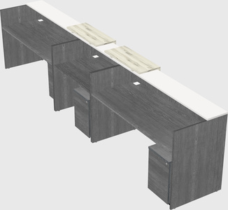 Long reception desk