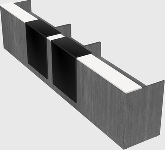 Long reception desk