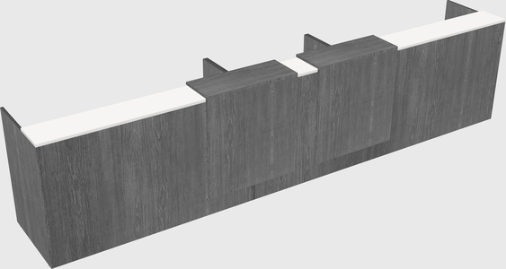 Long reception desk