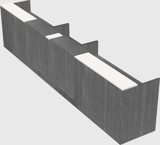 Long reception desk
