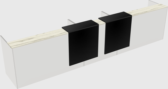 Long reception desk