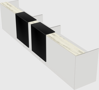 Long reception desk