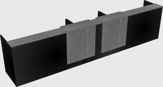 Long reception desk