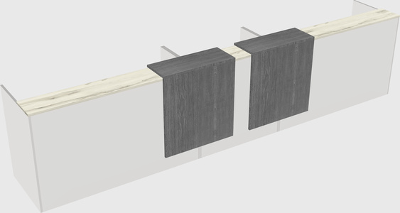 Long reception desk