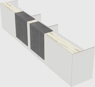 Long reception desk