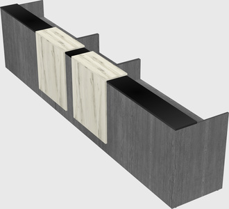 Long reception desk