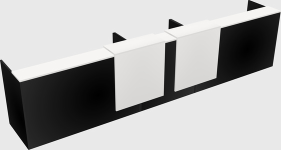 Long reception desk