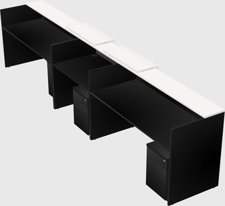 Long reception desk