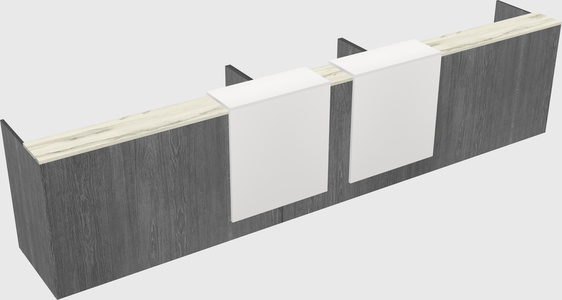 Long reception desk