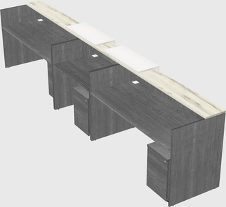 Long reception desk