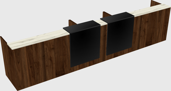 Long reception desk