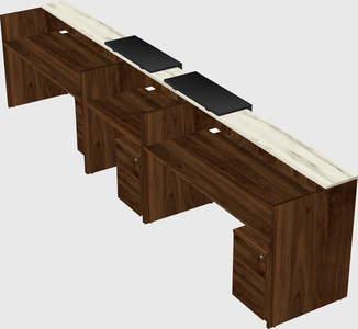 Long reception desk