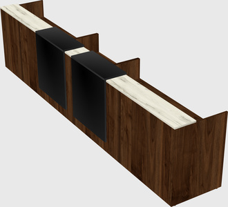 Long reception desk