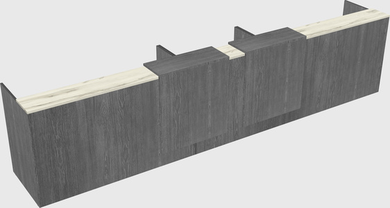 Long reception desk