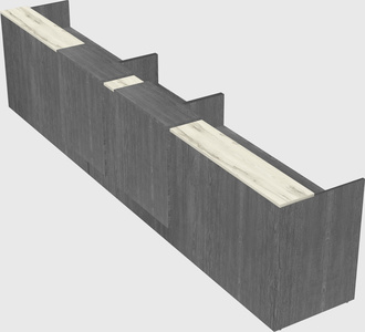 Long reception desk