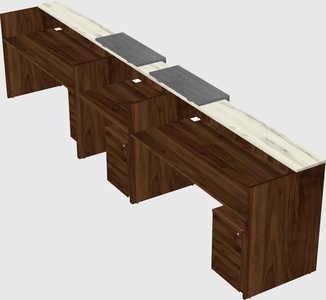 Long reception desk