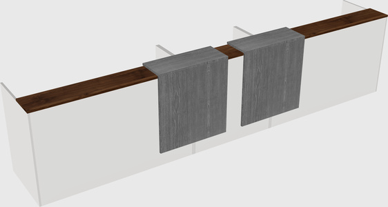 Long reception desk