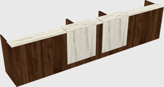 Long reception desk