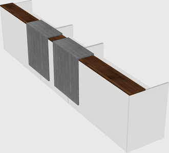 Long reception desk