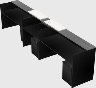 Long reception desk