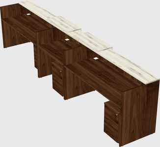 Long reception desk