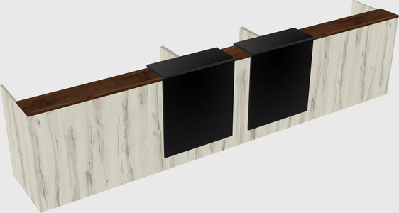 Long reception desk