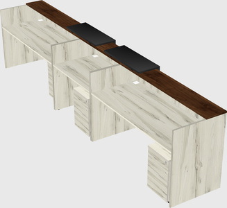 Long reception desk