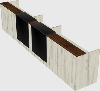Long reception desk