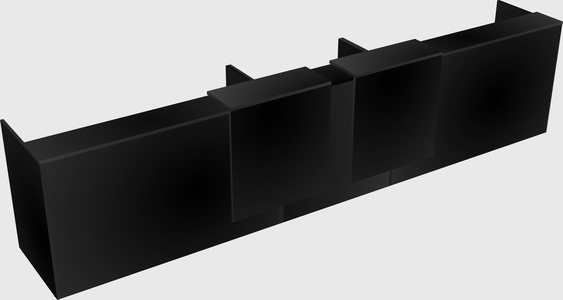 Long reception desk