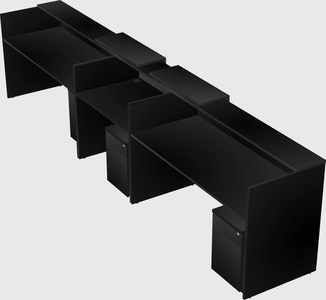 Long reception desk