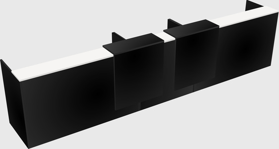 Long reception desk