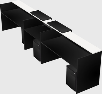 Long reception desk
