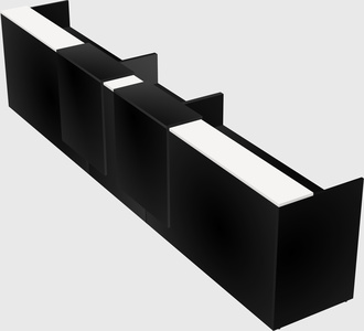 Long reception desk