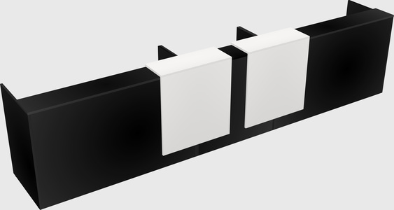 Long reception desk