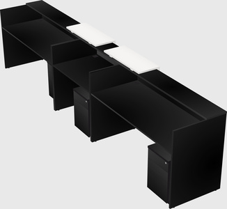 Long reception desk