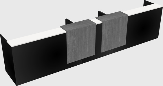 Long reception desk