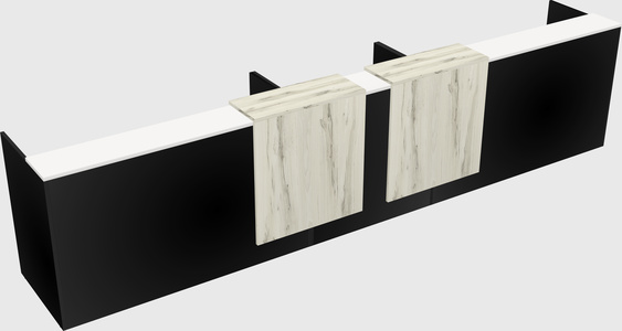 Long reception desk